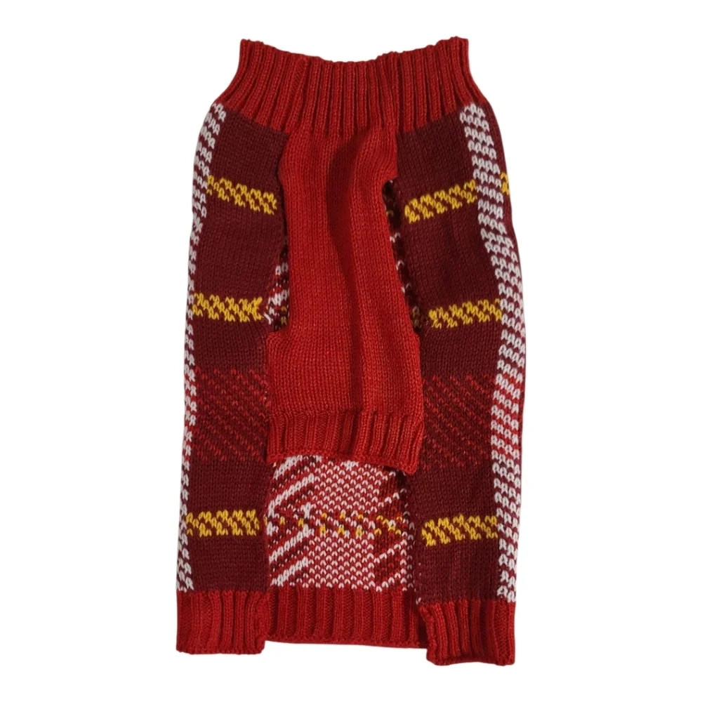 NWT Dog Plaid Knit Sweater for small dog